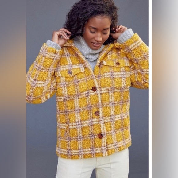 NWOT Anthropology (Driftwood) Sherpa Oversized Jacket (XS) - Picture 3 of 10